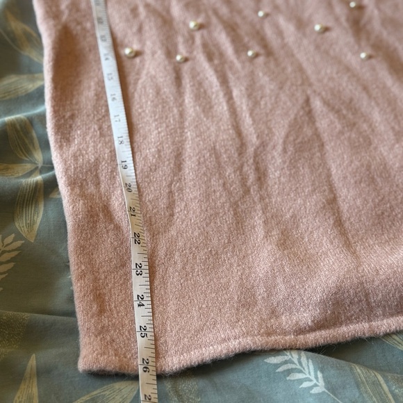 Vine & Love Pink Cowl Neck Sweater with Pearl Details - Picture 10 of 11